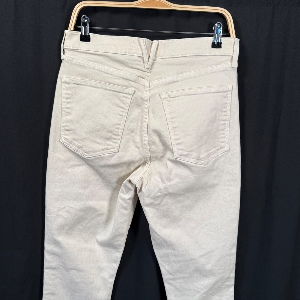 Veronica Beard Carly Kick Flare High Rise Jeans White Ivory Size 30 - Picture 7 of 11